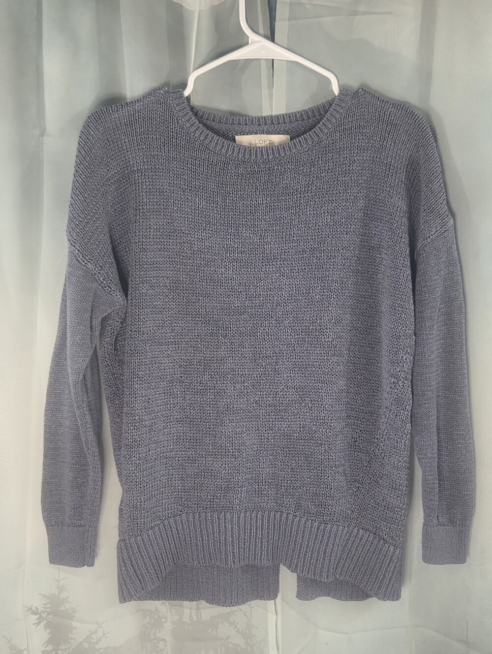 LOFT Dusty Blue Knit Sweater